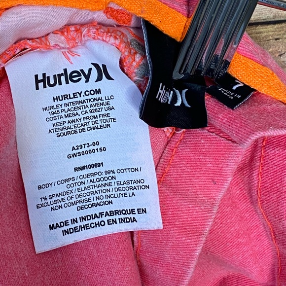 Hurley| Shorts| Pretty Pink| Size 7 - Picture 5 of 5